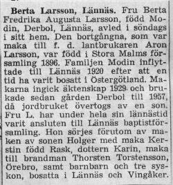 larsson, berta